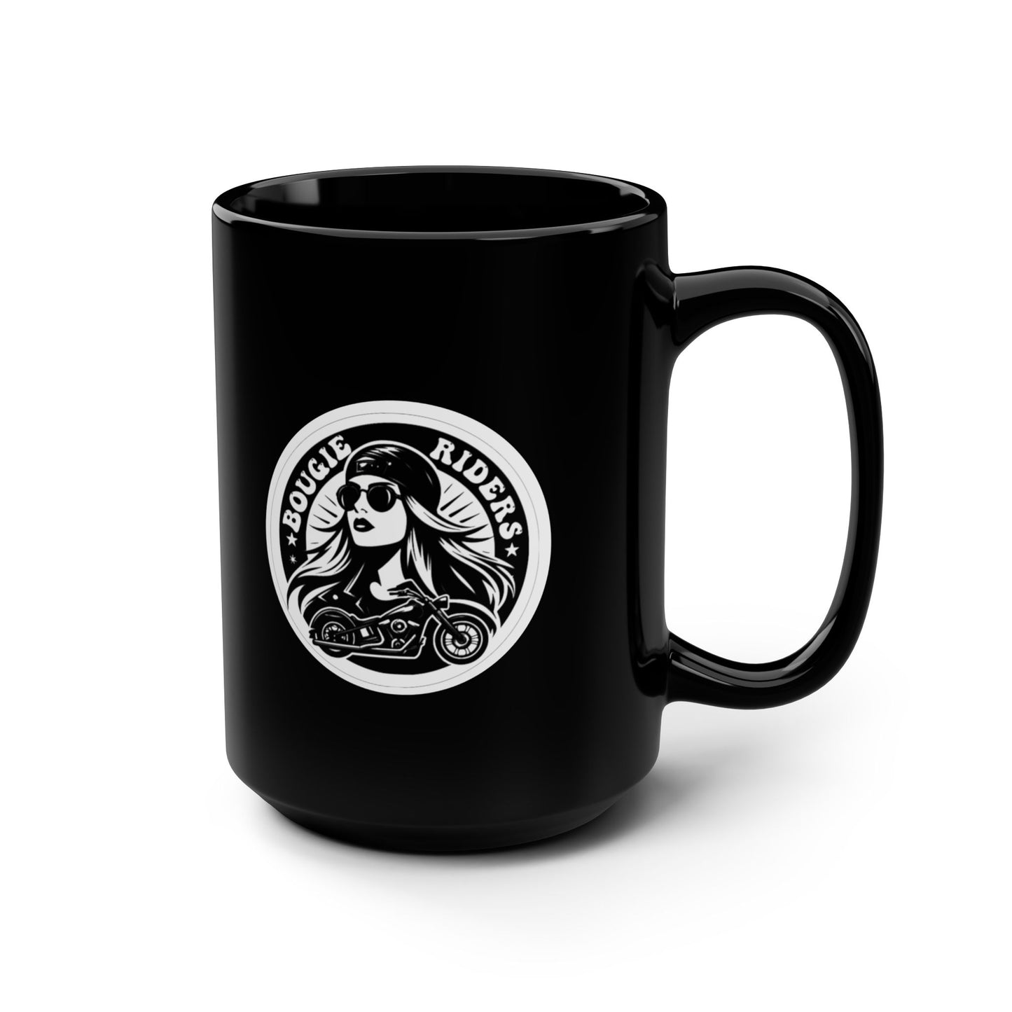 Bougie Riders Logo Black Ceramic Mug - 15oz Mug