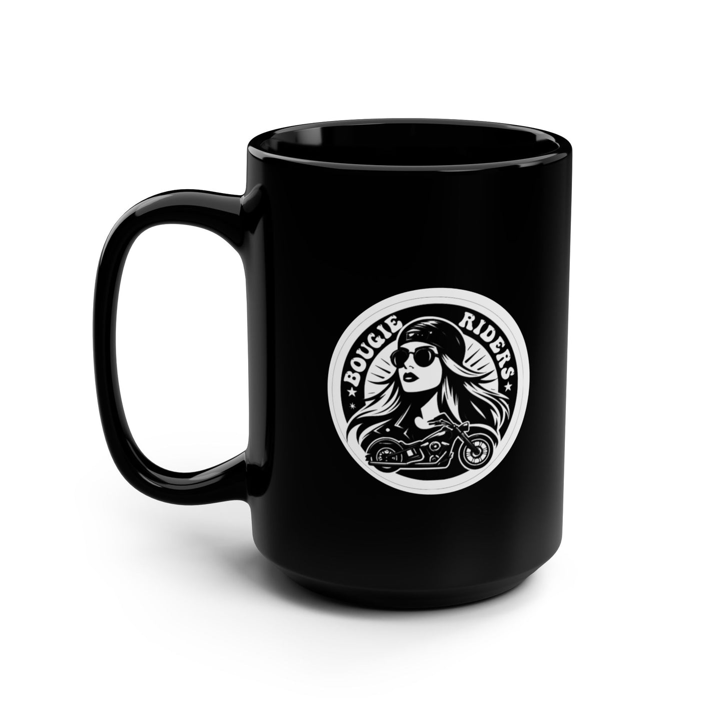 Bougie Riders Logo Black Ceramic Mug - 15oz Mug