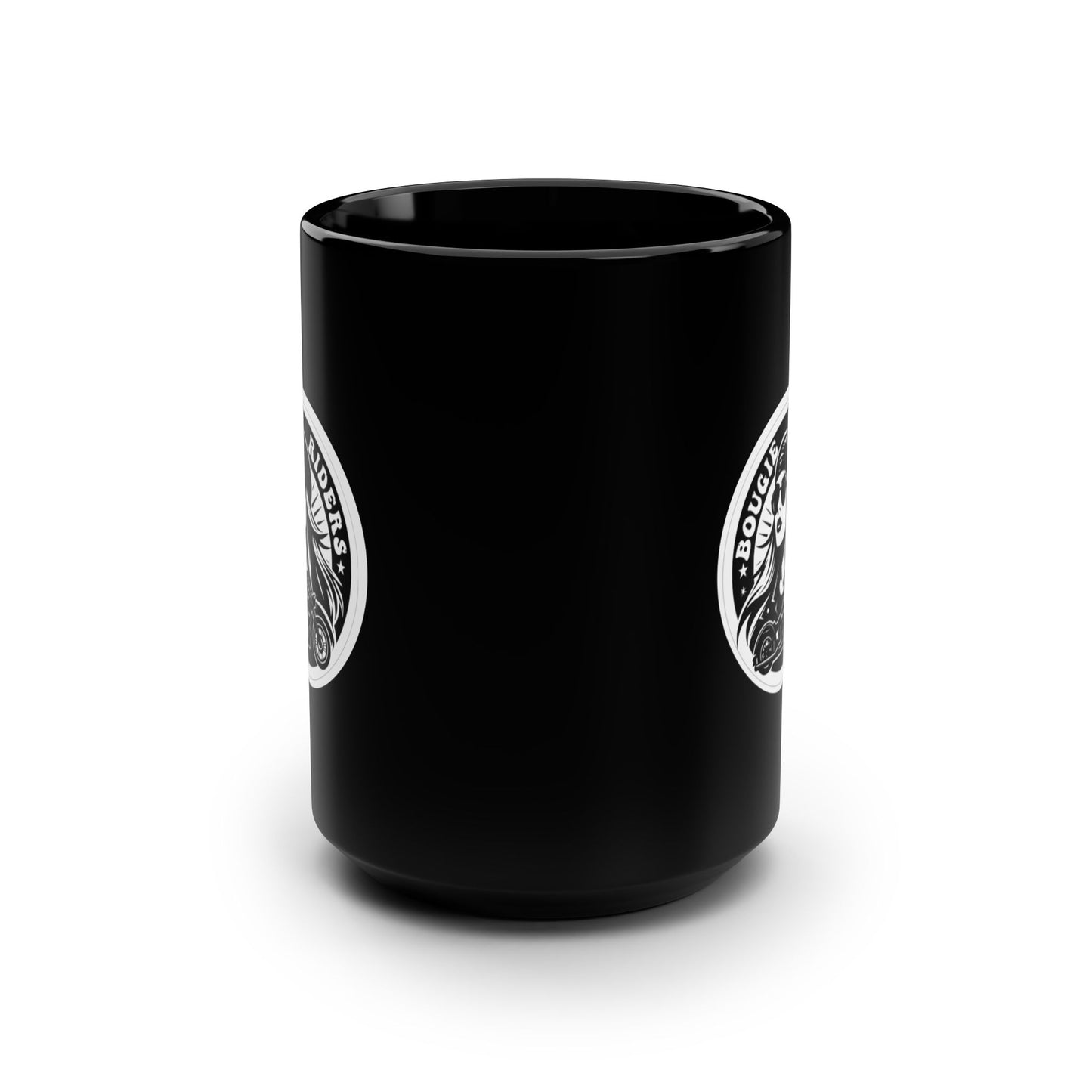 Bougie Riders Logo Black Ceramic Mug - 15oz Mug