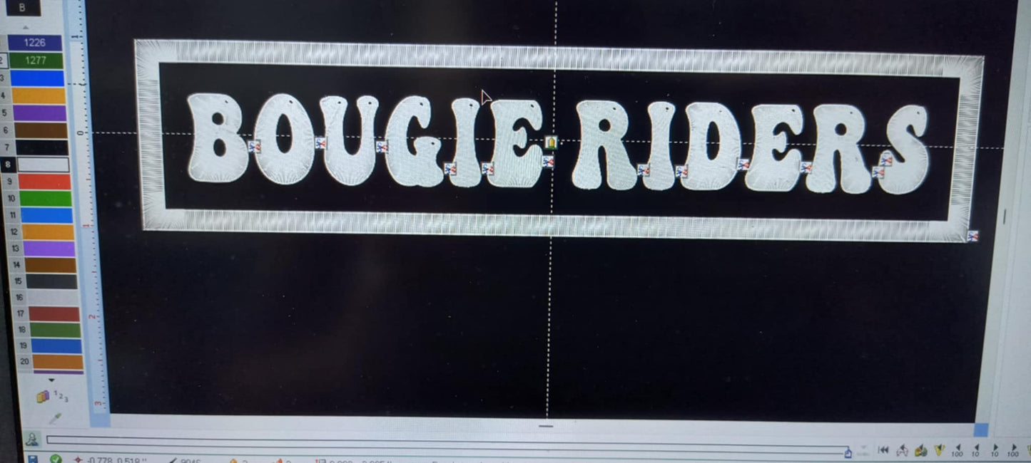 Official Bougie Riders Words Patch