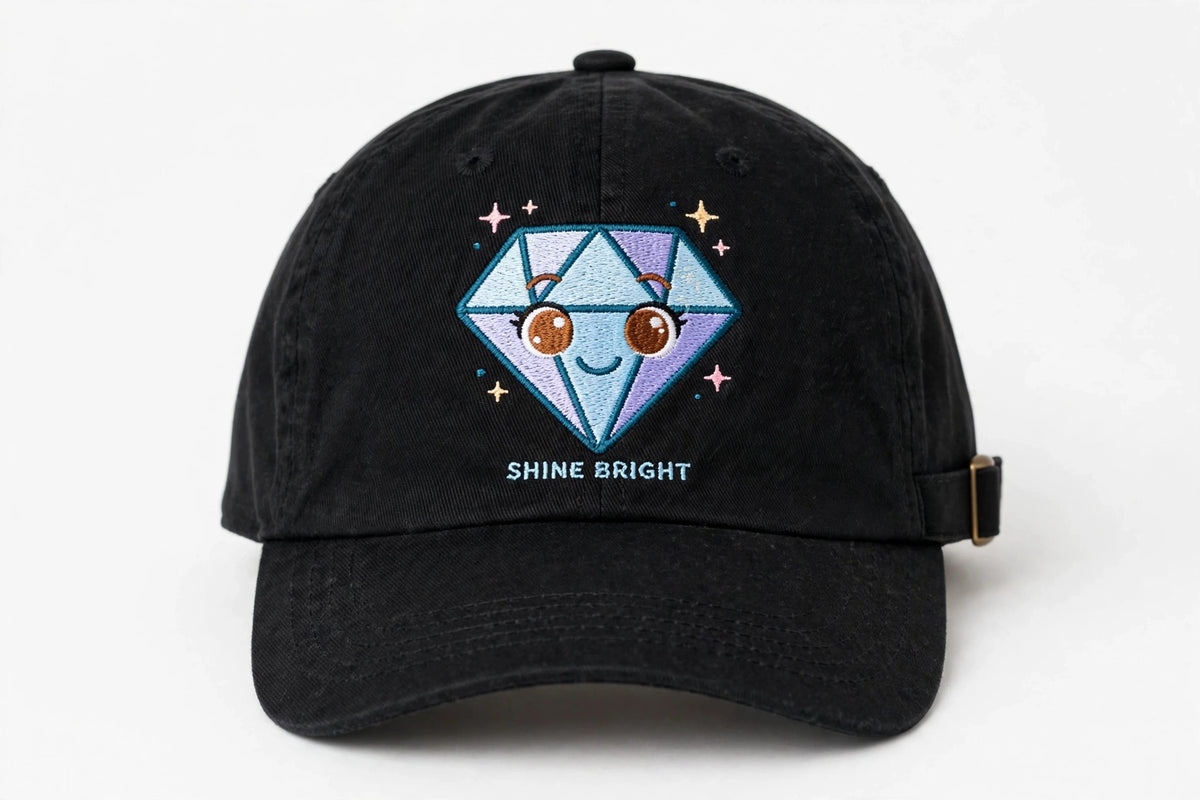 Gemma Shine Bright Dad Hat – Embroidered Diamond Cap