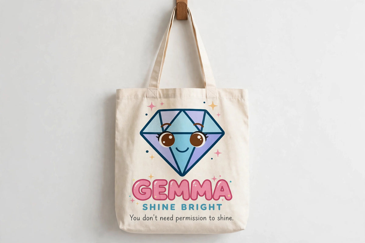 You Don't Need Permission to Shine Tote – Gemma Canvas Bag