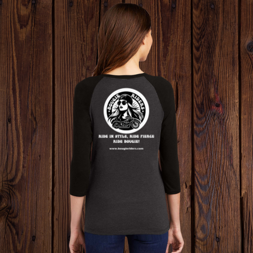 Bougie Riders Women's Perfect Tri ® 3/4-Sleeve Raglan T