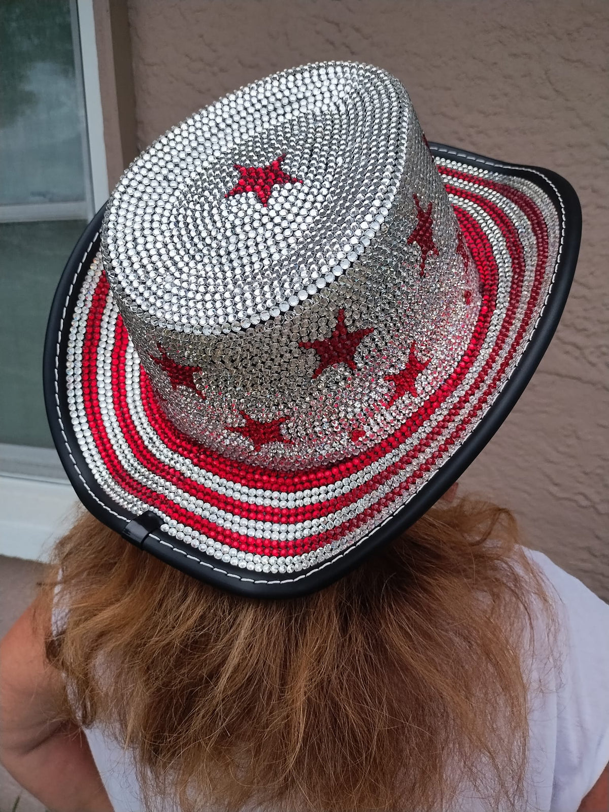 Custom Bling Cowboy Hat Style DOT Motorcycle Helmet