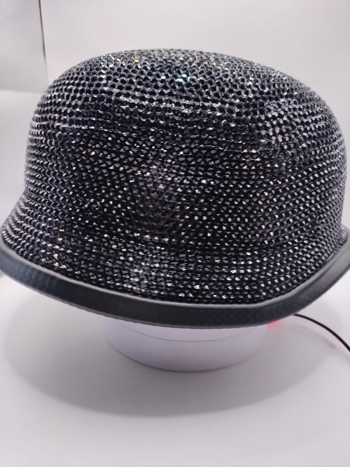 Custom Bling Black Crystals Rhinestones Motorcycle German Novelty Helmet