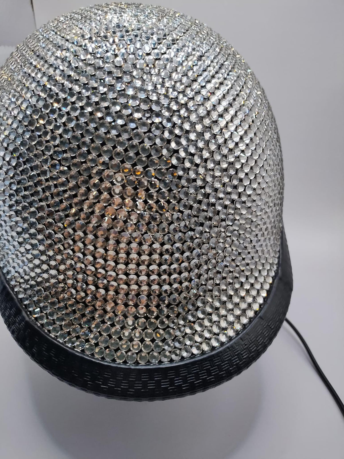 Custom Bling Rhinestone Jockey/Derby Style Novelty Motorcycle Helmet