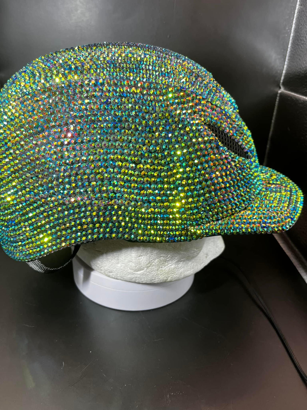 Custom Bling Rhinestone Northern Lights Horse Riding Equestrian Helmet