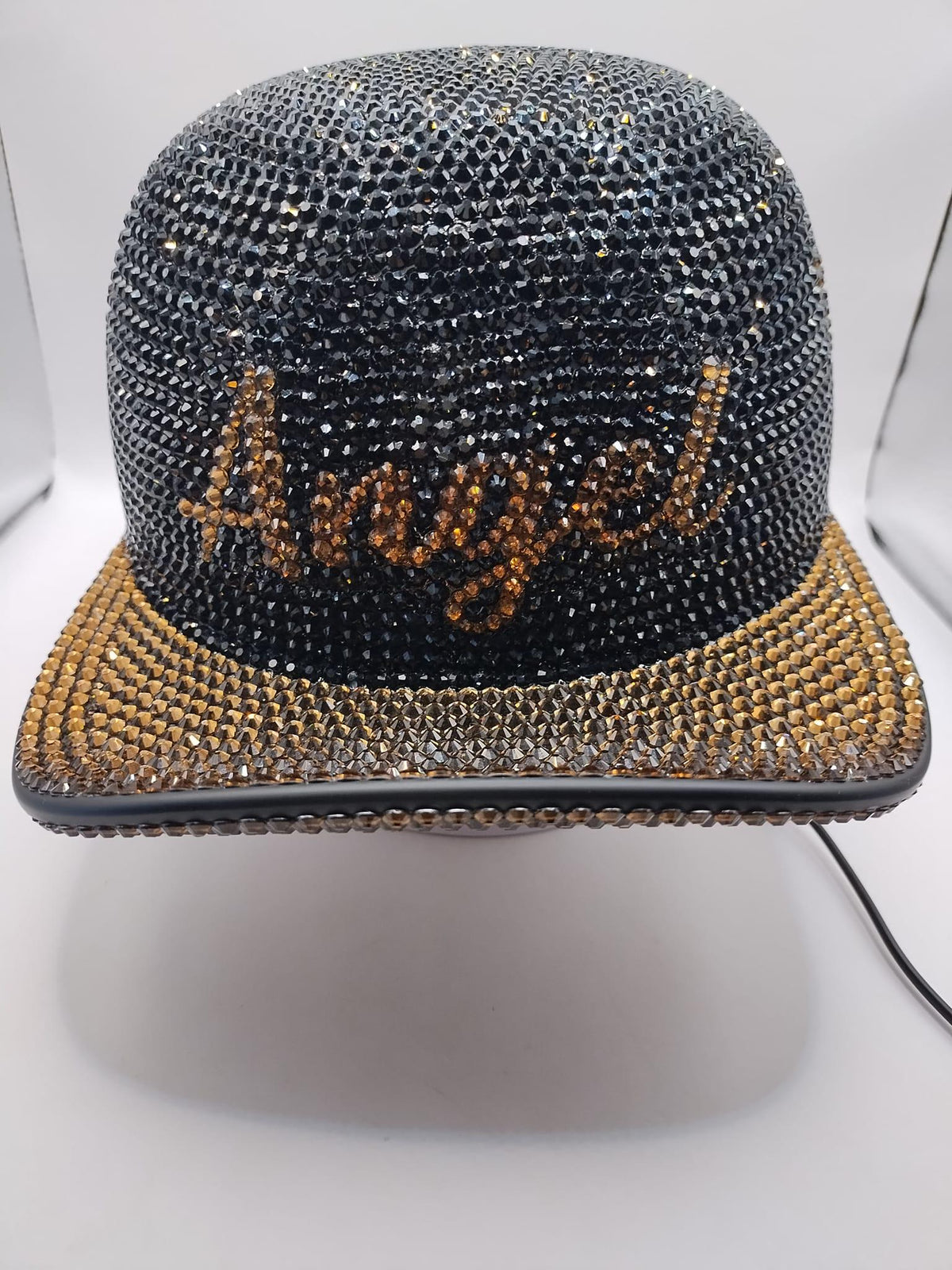 Made to Order PERSONALIZED Custom Full Bling Rhinestone Bling Novelty Motorcycle Baseball Style Helmet