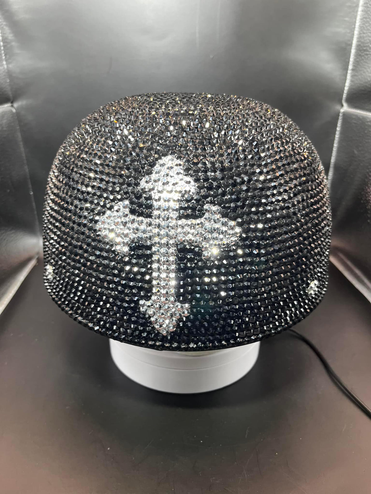 Made to Order PERSONALIZED Custom Full Bling Rhinestone Bling Novelty Motorcycle Baseball Style Helmet
