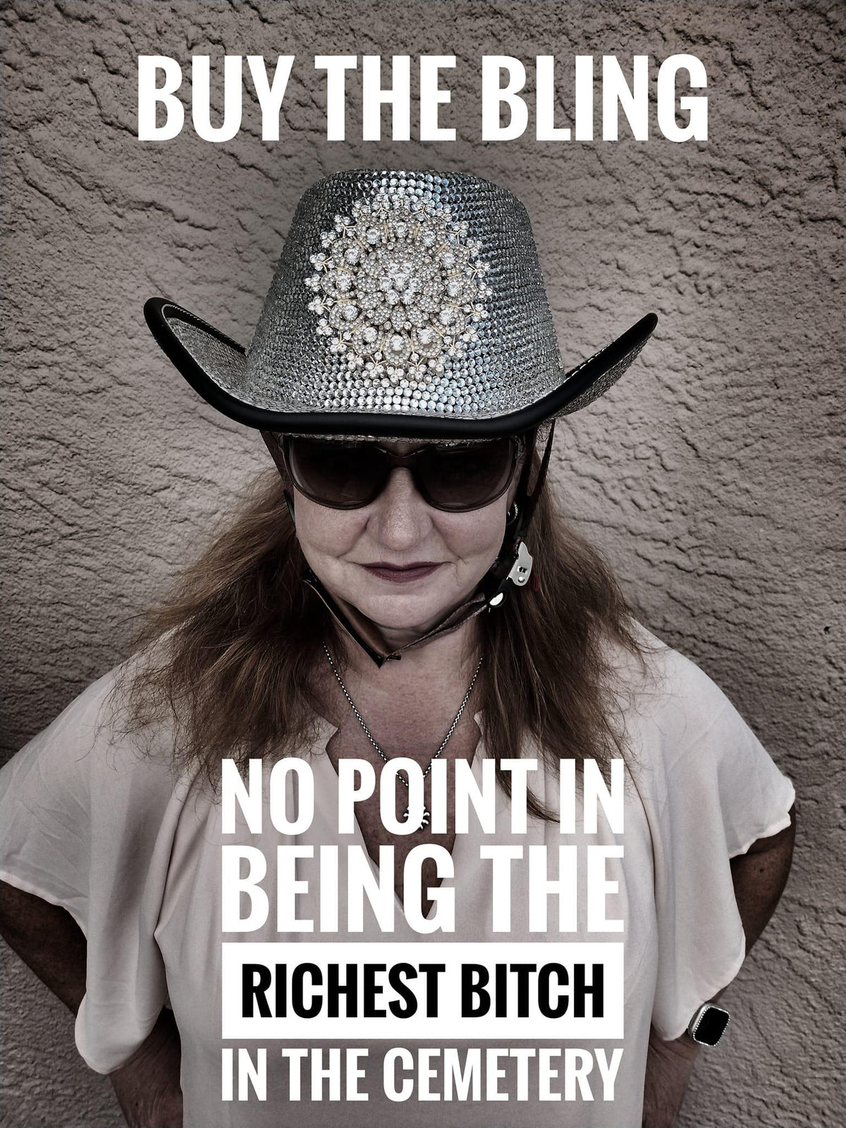Custom Bling Cowboy Hat Style DOT Motorcycle Helmet