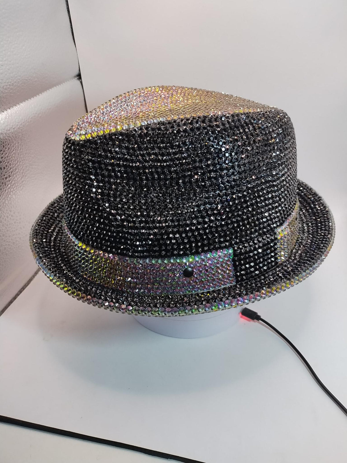 Custom Bling Fedora Ralphie Novelty Motorcycle Helmet Mike's Pro Lid