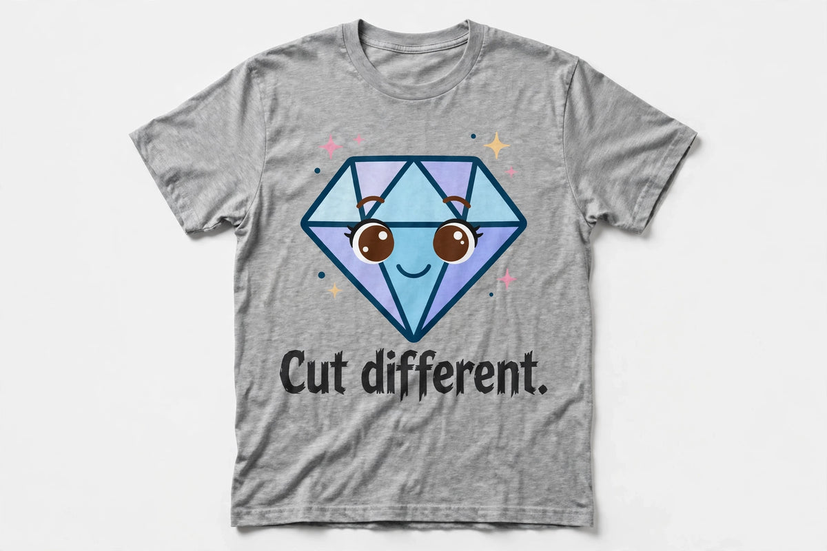 Cut Different Tee – Minimalist Diamond T-Shirt