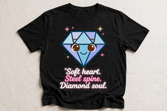 Soft Heart Steel Spine Diamond Soul Tee – Strong Woman Shirt