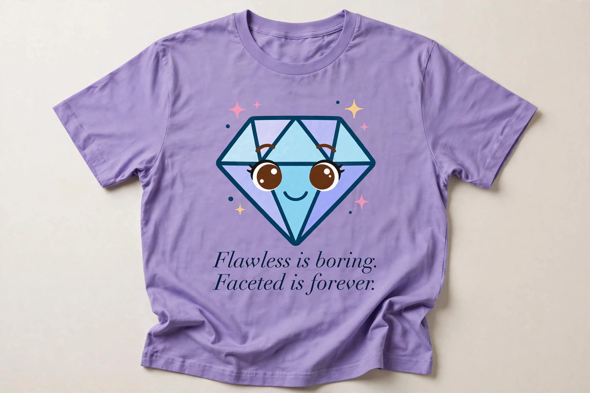 Flawless Is Boring Faceted Is Forever Tee – Witty Diamond Shirt