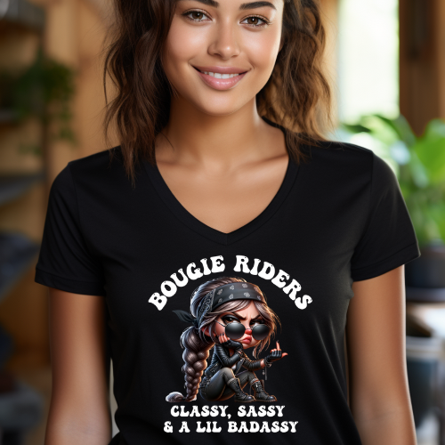 Bougie Riders Classy Sassy & A Lil Badassy Moisture Wicking T-Shirt