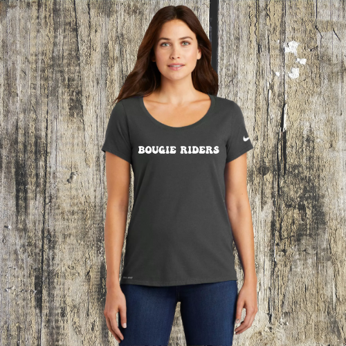 Bougie Riders Nike Ladies Dri-FIT Cotton/Poly Scoop Neck Tee